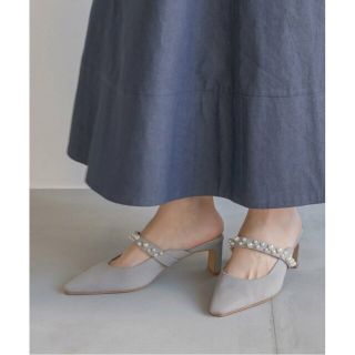 ランダ(RANDA)の【BLUE】【SUSTAINABLE】パールミュールパンプス(その他)