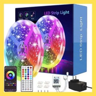 【お買い得】10m LEDテープライト スマホ連携 リモコン 装飾(その他)