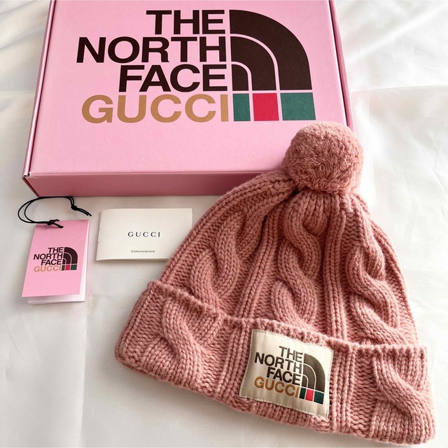 Gucci - The North Face GUCCI コラボ ニット帽 ピンク の通販 by