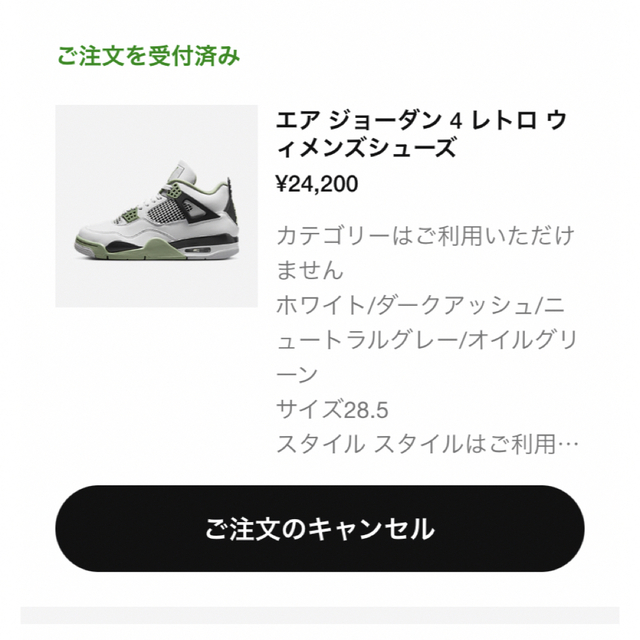 NIKE(ナイキ)のNike WMNS Air Jordan 4 "Oil Green" レディースの靴/シューズ(スニーカー)の商品写真