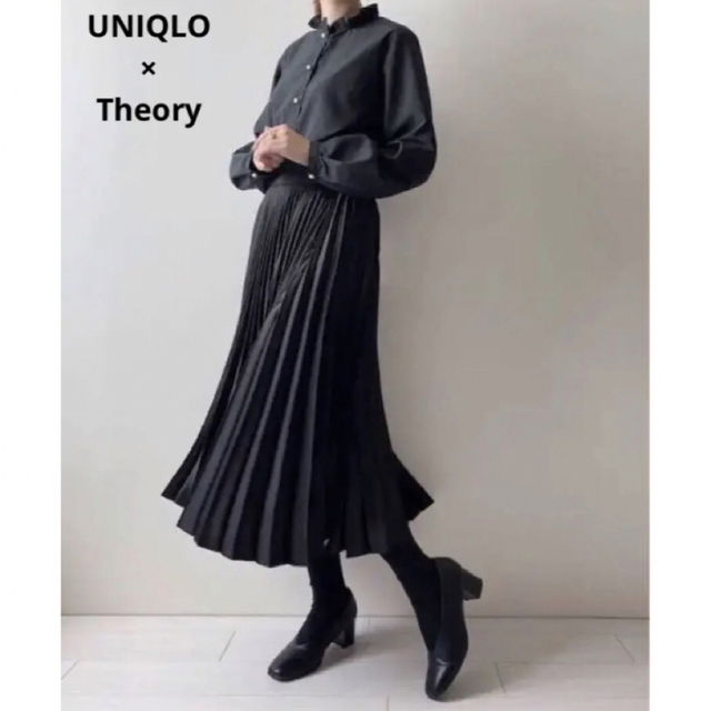 UNIQLO(ユニクロ)の新品　UNIQLO Theory ユニクロ　セオリー　プリーツ　ラップ　スカート レディースのスカート(ロングスカート)の商品写真