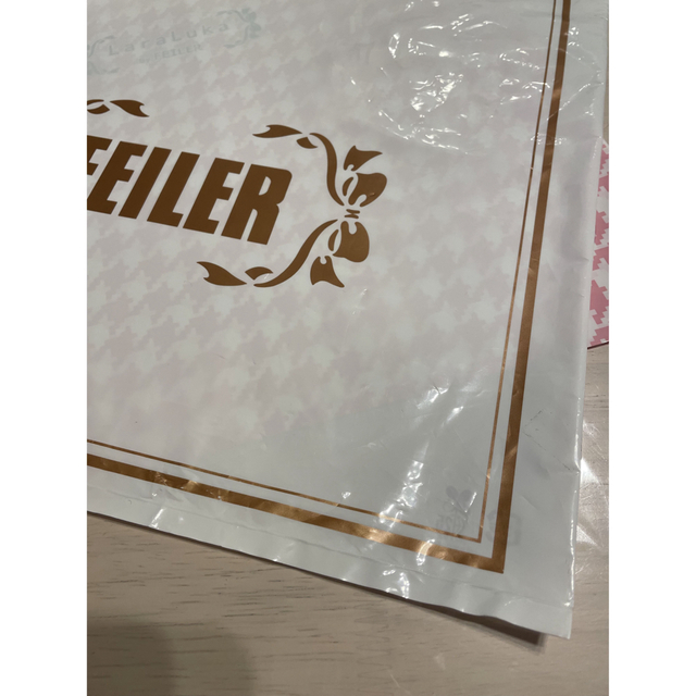 FEILER(フェイラー)のfeiler フェイラー ショップ袋 ショッパー 手提げ ナイロン 千鳥格子 白 レディースのバッグ(ショップ袋)の商品写真