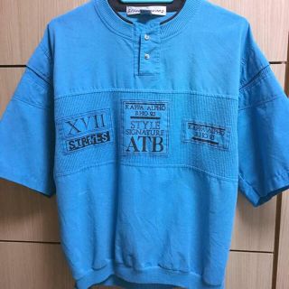 パナマボーイ(PANAMA BOY)の古着 一点もの 水色シャツ♡♡(Tシャツ/カットソー(半袖/袖なし))