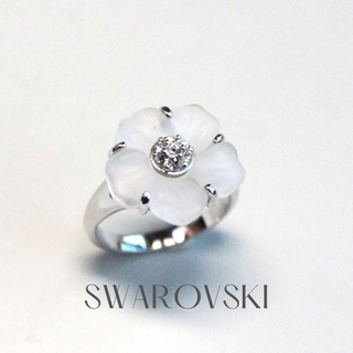 スワロフスキー(SWAROVSKI)のスワロフスキー フラワーリング(リング(指輪))