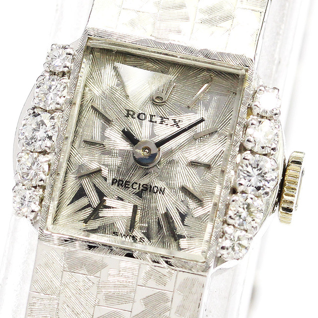 海外輸入】 ROLEX レディース_732741 手巻き 2856 Cal.1401 サイドダイヤ K18WG プレシジョン 【ROLEX】ロレックス  腕時計