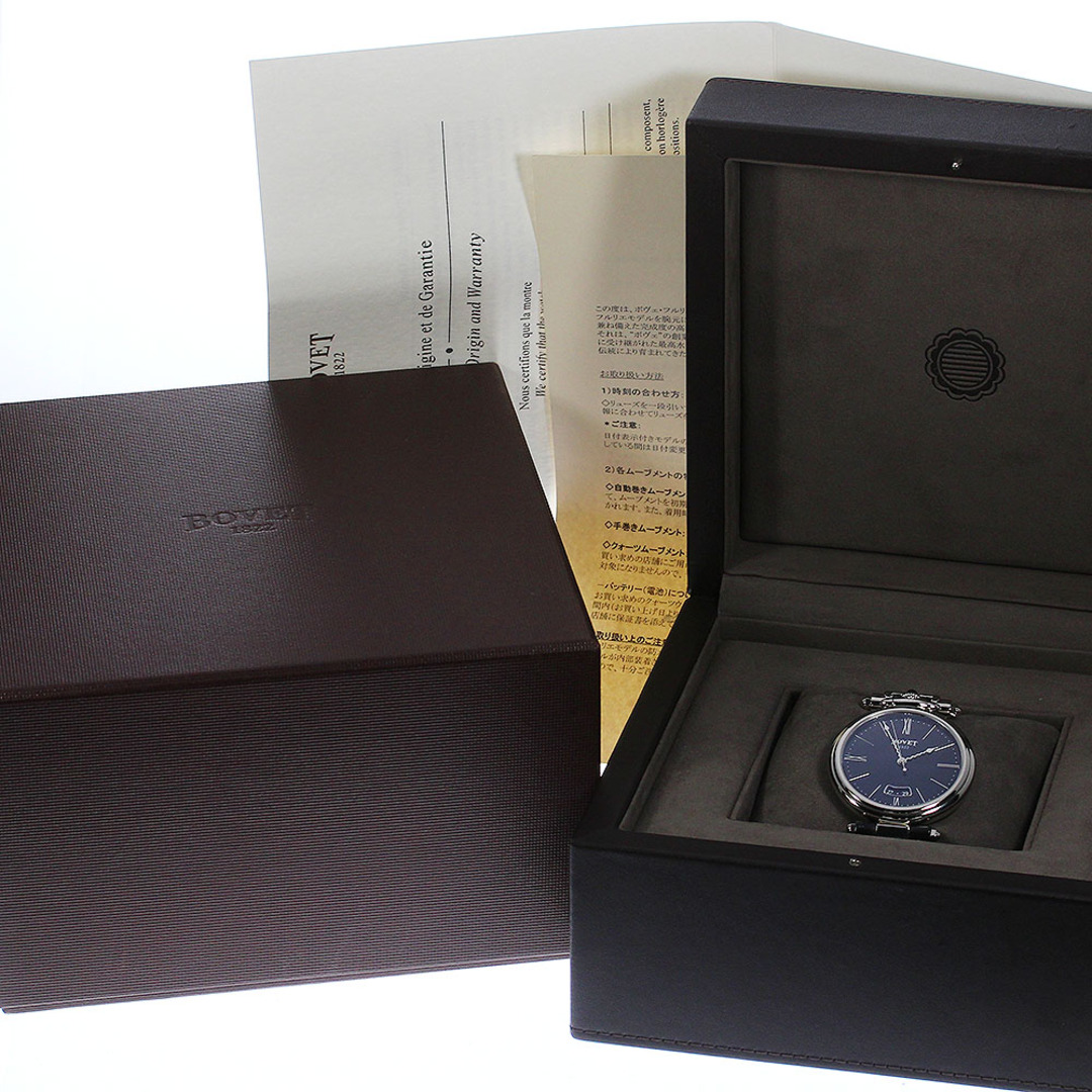 ☆美品 ★箱・保証書付き【BOVET】ボヴェ シャトー ド モティエ K18WG G800/HMS011 自動巻き メンズ_731828