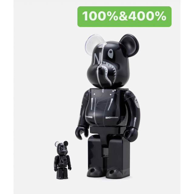 BAPE NBHD SHARK BE@RBRICK 100% 400%メンズ