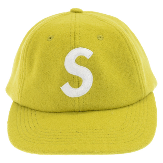SUPREME シュプリーム 17AW Wool S Logo 6-Panel ウールSロゴ6パネルキャップ 帽子 ロゴ刺繍 イエロー