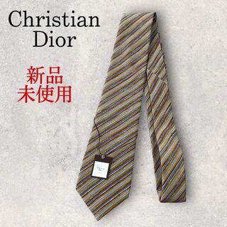 クリスチャンディオール(Christian Dior)の新品未使用 Christian Dior マルチストライプ ネクタイ グレー(ネクタイ)