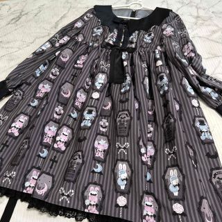 アンジェリックプリティー(Angelic Pretty)の美品　アンジェリックプリティ　horror candy shop ワンピース　黒(ひざ丈ワンピース)