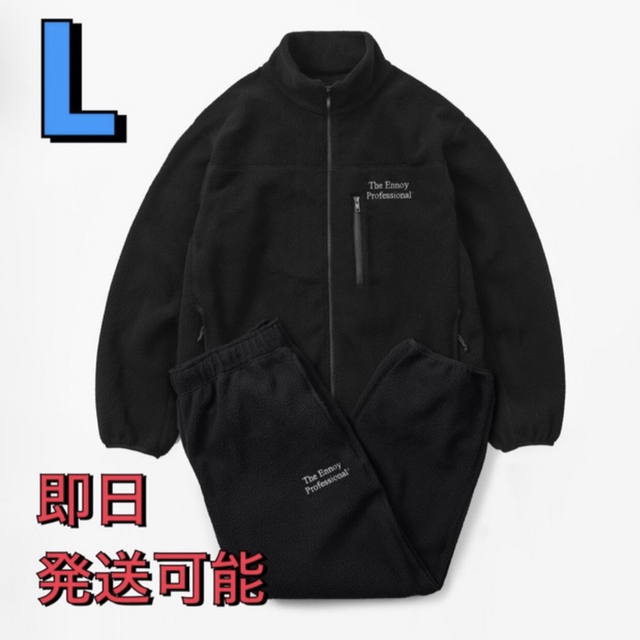 ennoy Polartec City Fleece BLACK×WHITE L-