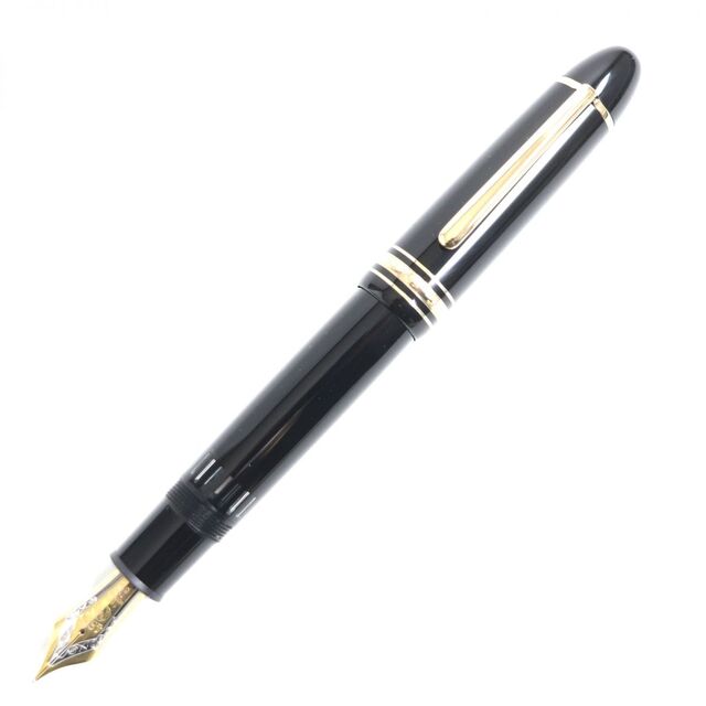 MONTBLANC(モンブラン)の未使用▼モンブラン マイスターシュテュック NO149 ホワイトスター ペン先18K 万年筆 黒×ゴールド Fニブ ドイツ製 箱・ケース・インク付 インテリア/住まい/日用品の文房具(ペン/マーカー)の商品写真