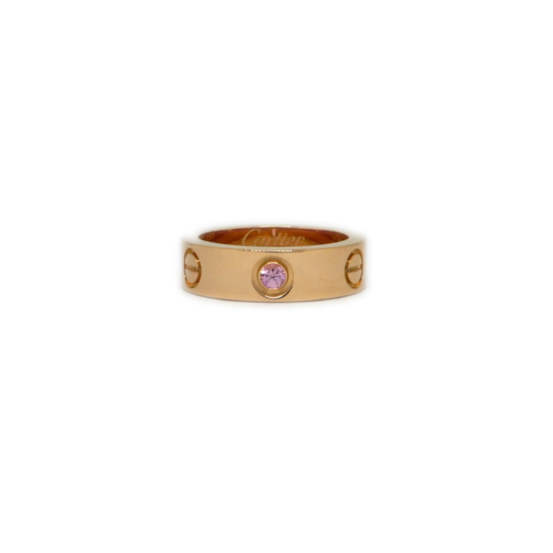 雑誌で紹介された Cartier - 【中古】カルティエ K18PG 1Pサファイア