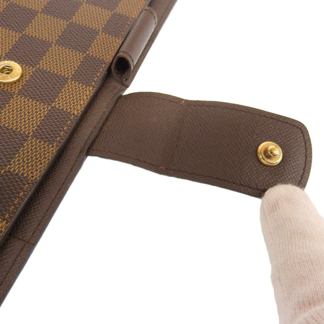【中古】 LOUIS VUITTON ルイヴィトン ダミエ アジェンダGM 手帳カバー ブラウン PVC gy