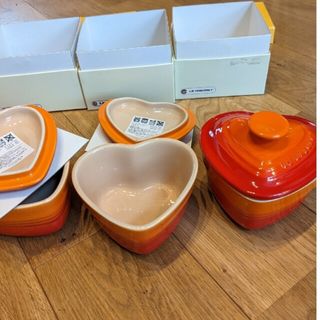 ルクルーゼ(LE CREUSET)のLE CREUSET ルクルーゼ　ラムカン・ダムール フタ付き 3個セット(食器)