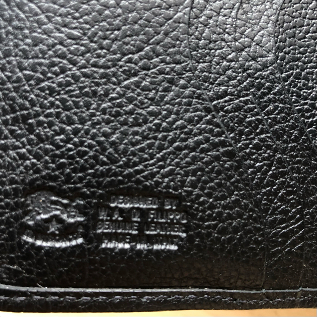 ★新品★イルビゾンテ 二つ折り財布 コンパクト 黒 牛革 レザー イタリア製