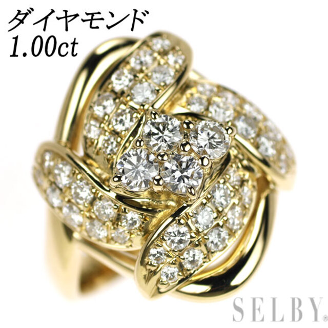ファッション K18YG 1.00ct リング ダイヤモンド リング(指輪)