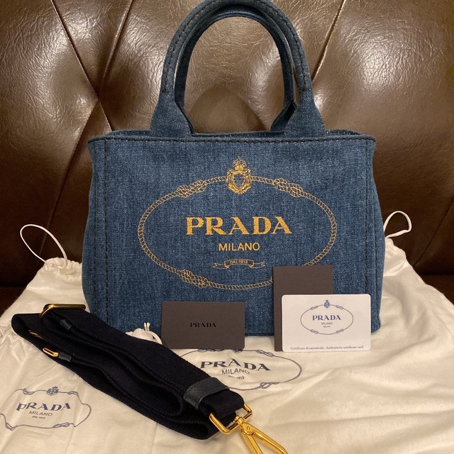 最も優遇 PRADA - 【美品】PRADA プラダ カナパ デニム トートバッグ