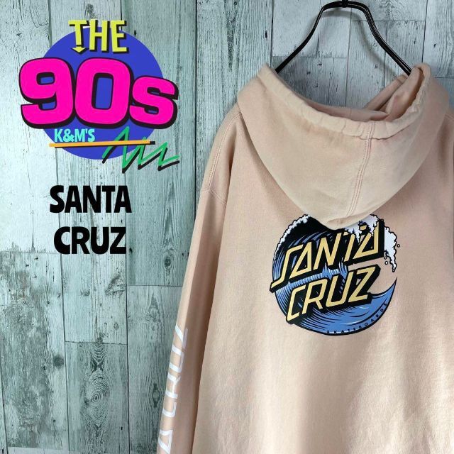 90's Santa Cruz サンタクルーズ　ウェーブロゴ　パーカー | フリマアプリ ラクマ