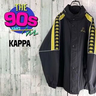 カッパ(Kappa)の90's KAPPA カッパ　ロゴ刺繍　袖ラインテープ　中綿ナイロンジャケット(フライトジャケット)