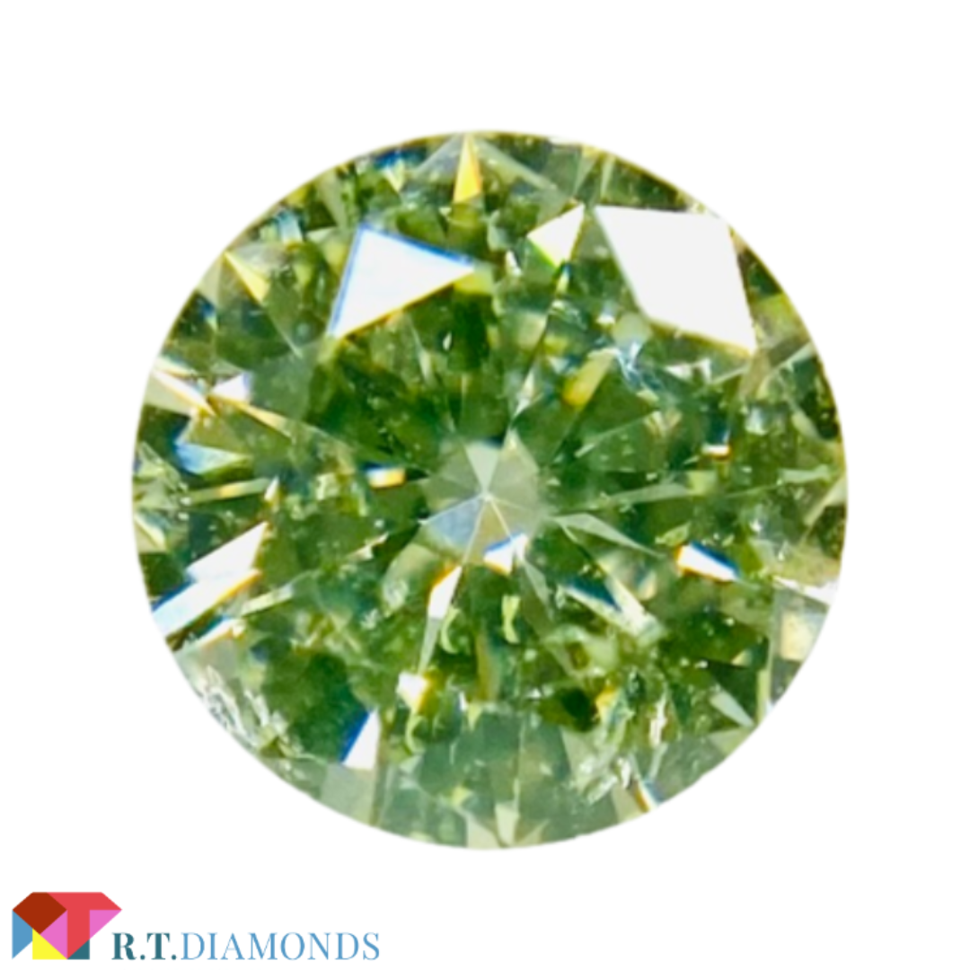 FANCY LIGHT YELLOW GREEN 0.178ct RD