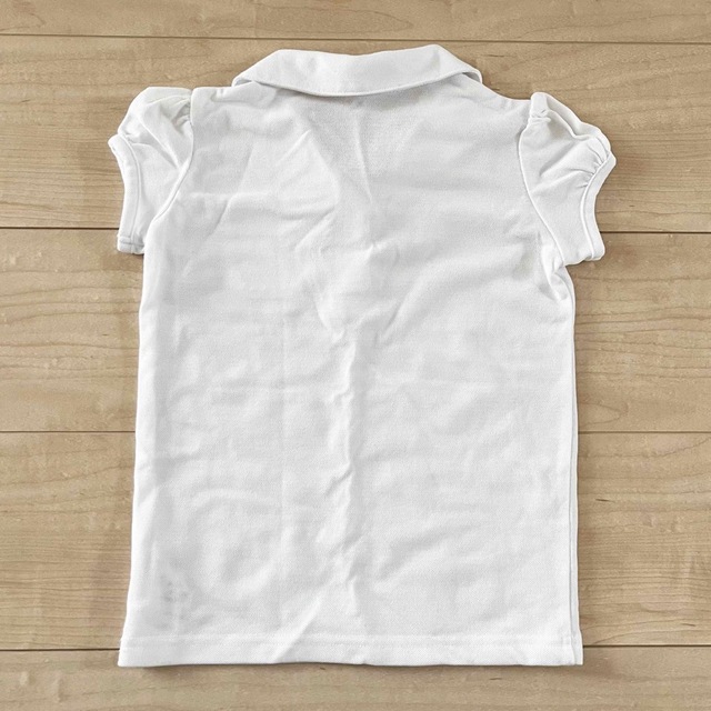 ベルメゾン(ベルメゾン)のベルメゾン ポロシャツ 白 半袖 110cm キッズ/ベビー/マタニティのキッズ服女の子用(90cm~)(Tシャツ/カットソー)の商品写真