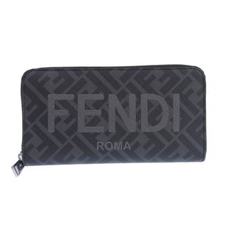 フェンディ(FENDI)のフェンディ ラウンドファスナー 長財布 ズッカ PVC レザー  7M0342(財布)