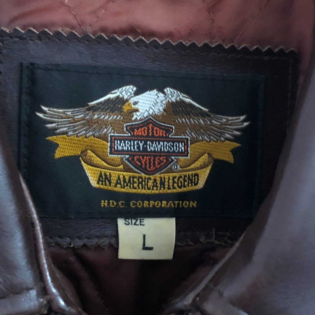 □□HARLEY-DAVIDSON ハーレーダビッドソン 90s　メンズ ジャケット　SIZE L  40181 ブラウンメンズ