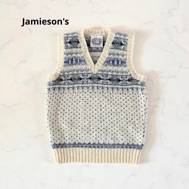 【美品】Jamieson's ジャミーソンズ ウールニット ベスト ノルディック