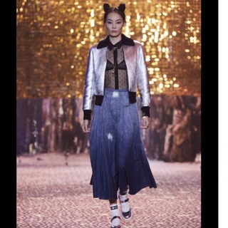 Christian Dior 2021クルーズ パッチワーク プリーツスカート