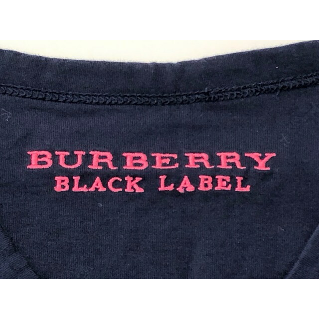 BURBERRY BLACK LABEL(バーバリーブラックレーベル)のBURBERRY　BLACK LABEL（バーバリーブラックレーベル）Vネック　長袖Tシャツ　【中古】【００７】 メンズのトップス(Tシャツ/カットソー(七分/長袖))の商品写真