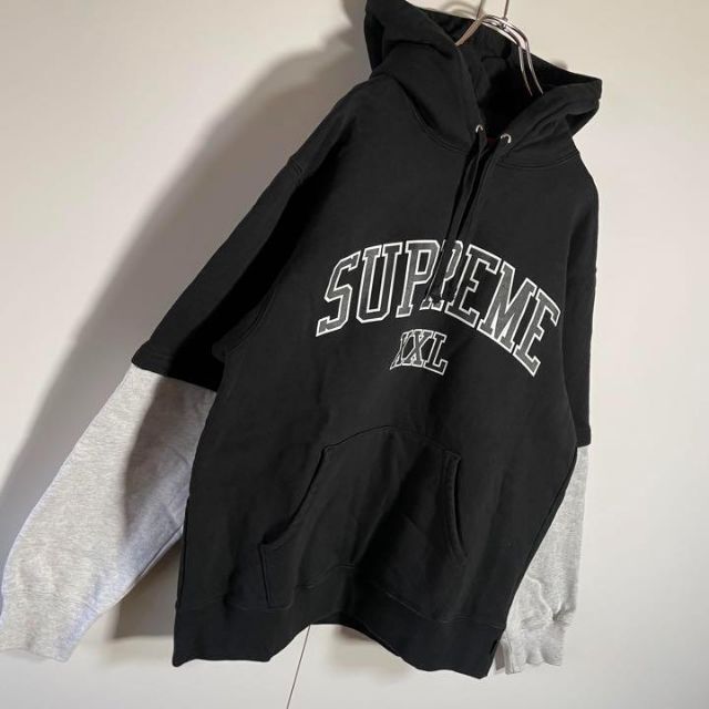 人気アーチロゴ】Supreme XXL Hooded古着スウェットパーカー 人気が