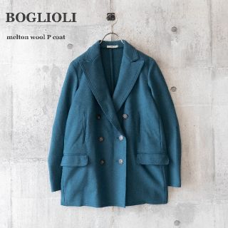 BOGLIOLI - 【BOGLIOLI】ボリオリ　メルトンウールピーコート　ダブルブレスト　Mサイズ