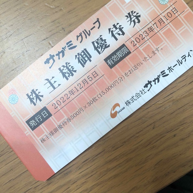 サガミ 株主優待15000円分 味の民芸 【日本未発売】 friends