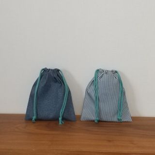 【93】巾着袋 給食袋 2点セット ハンドメイド(外出用品)