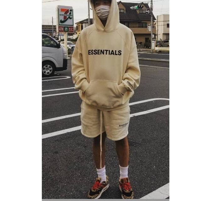 Essential - essentials クリーム色 パーカー XLの通販 by ljk0413's