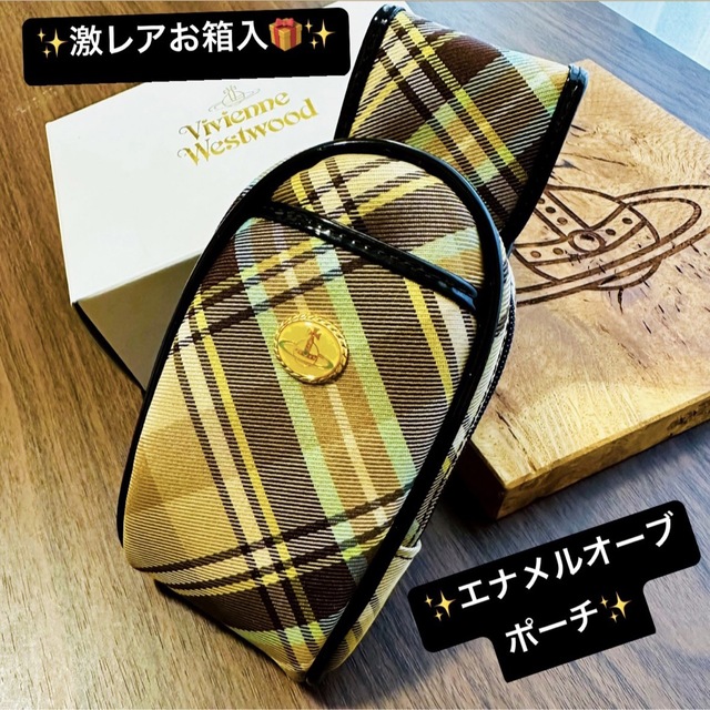 お箱付激レアVivienneWestwood エナメルボタンオーブポーチ