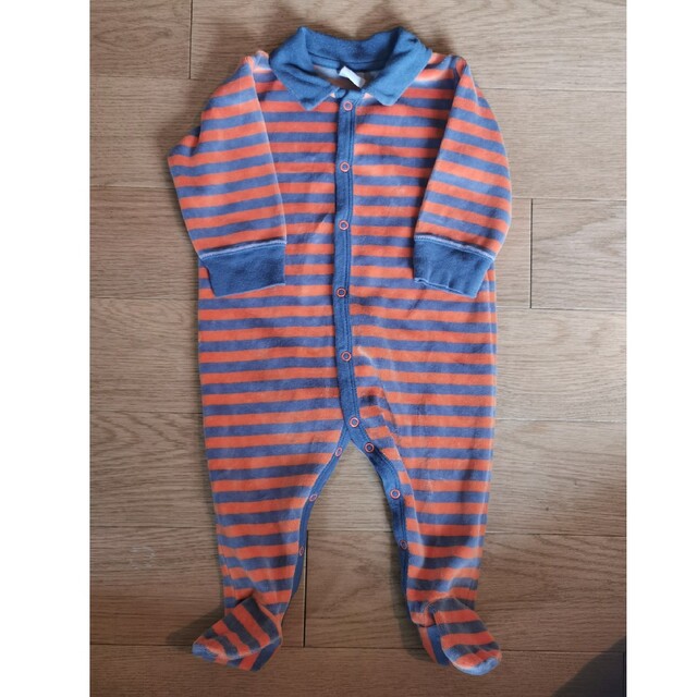 PETIT BATEAU(プチバトー)のプチバトー　足つきロンパース　6m 6monthサイズ キッズ/ベビー/マタニティのベビー服(~85cm)(ロンパース)の商品写真