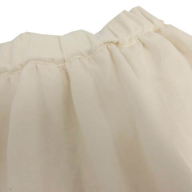 AS KNOW AS(アズノウアズ)のアズノウアズ スカート インナーパンツ ひざ丈 ウエストゴム アイボリー M レディースのスカート(ひざ丈スカート)の商品写真