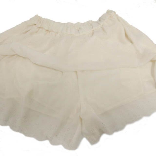 AS KNOW AS(アズノウアズ)のアズノウアズ スカート インナーパンツ ひざ丈 ウエストゴム アイボリー M レディースのスカート(ひざ丈スカート)の商品写真