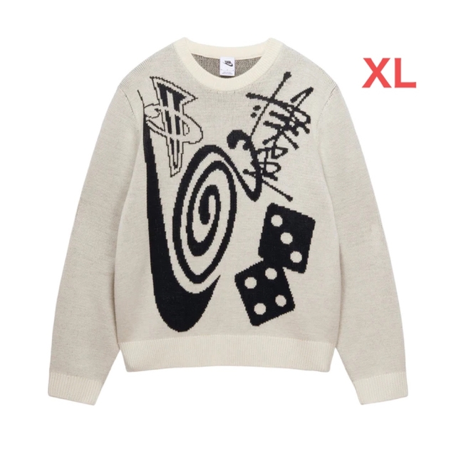 STUSSY(ステューシー)のStussy x Nike Icon Knit Sweater Natural メンズのトップス(ニット/セーター)の商品写真