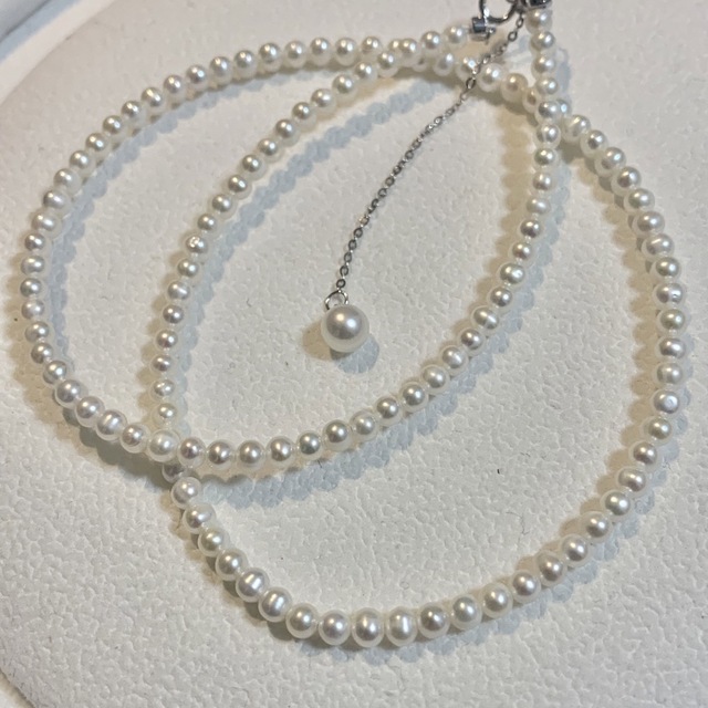 【高品質】天然 ベビーパール パールネックレス 淡水真珠 本真珠