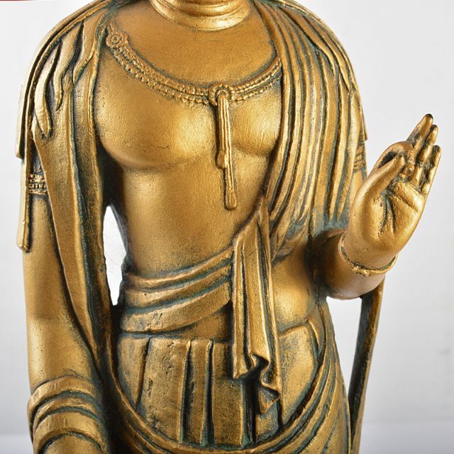 北村西望謹作 銅塗金 聖観世音菩薩像 仏像 87/1000 M R5500 北村西望謹作 銅塗金 聖観世音菩薩像 仏像 87/1000 M R5500