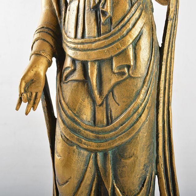 北村西望謹作 銅塗金 聖観世音菩薩像 仏像 87/1000 M R5500 北村西望謹作 銅塗金 聖観世音菩薩像 仏像 87/1000 M R5500