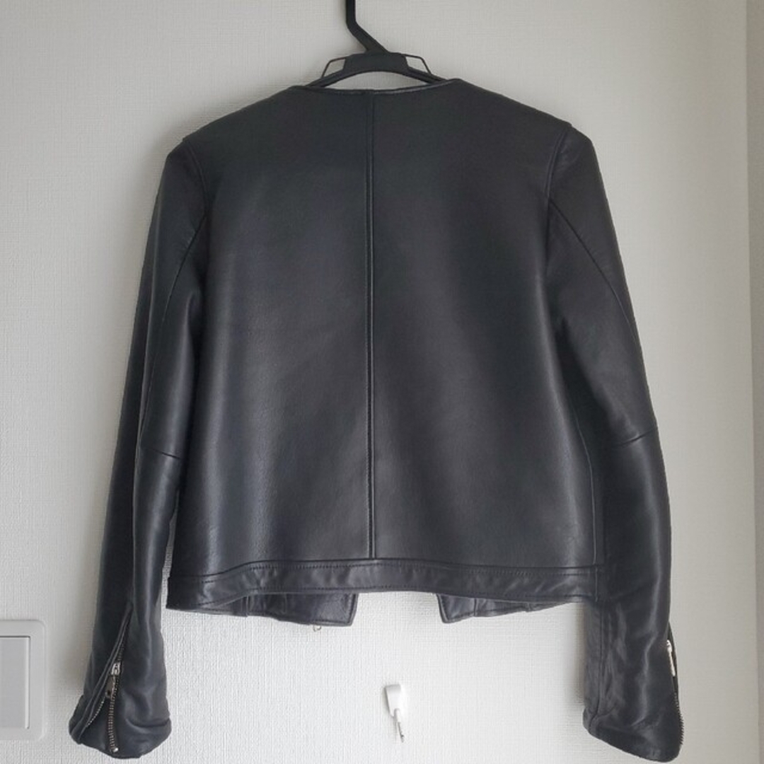 UNITED TOKYO レザージャケット 羊革 ラム革 ブラック 黒 レディースのジャケット/アウター(ライダースジャケット)の商品写真