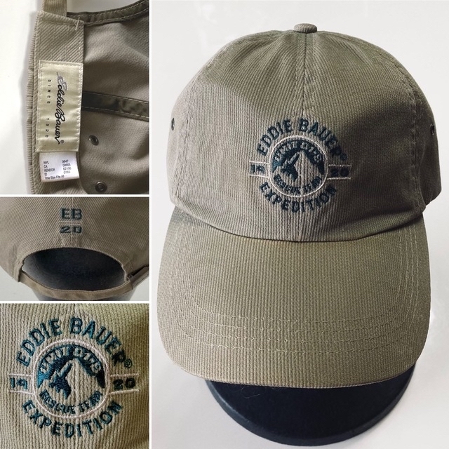 Eddie Bauer - Eddie Bauer 90s コットンツイルロー キャップ Eddie Bauer - Eddie Bauer 90s コットンツイルロー キャップ