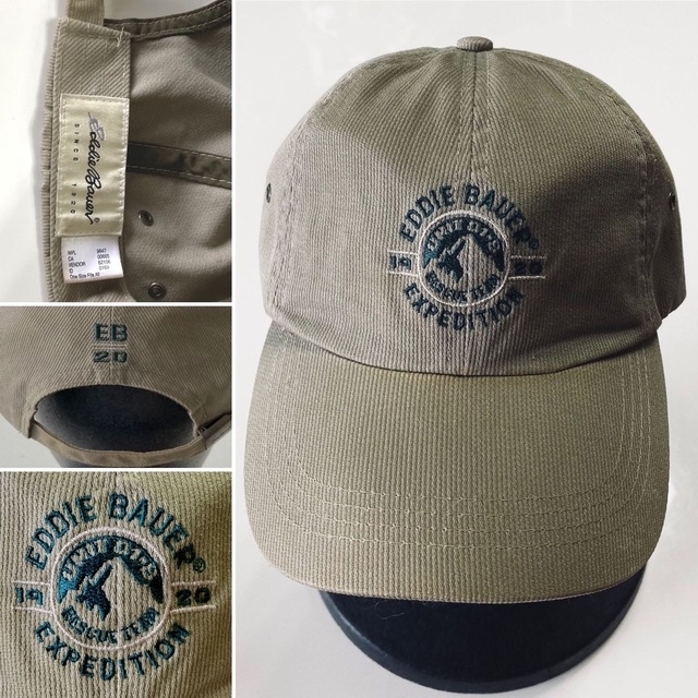 Eddie Bauer 90s コットンツイルロー　キャップ　新品