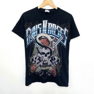 ガンズ・アンド・ローゼズ GUNS N' ROSES プリント バンド Tシャツ 半袖 サイズ：S ブラック 【中古】(Tシャツ/カットソー(半袖/袖なし))