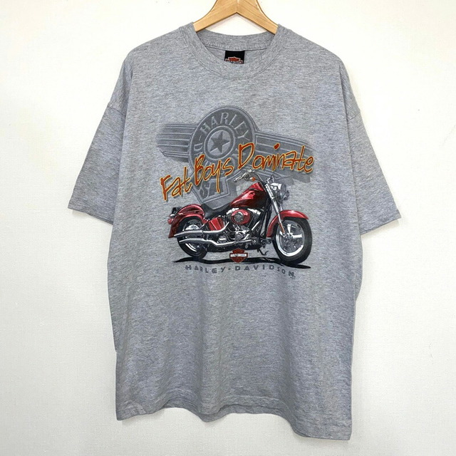 ハーレーダビットソン HARLEY-DAVIDSON Tシャツ 半袖 両面 プリント MADE IN USA サイズ：XL グレー