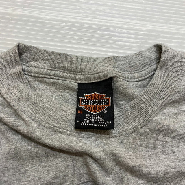 ハーレーダビットソン HARLEY-DAVIDSON Tシャツ 半袖 両面 プリント MADE IN USA サイズ：XL グレー